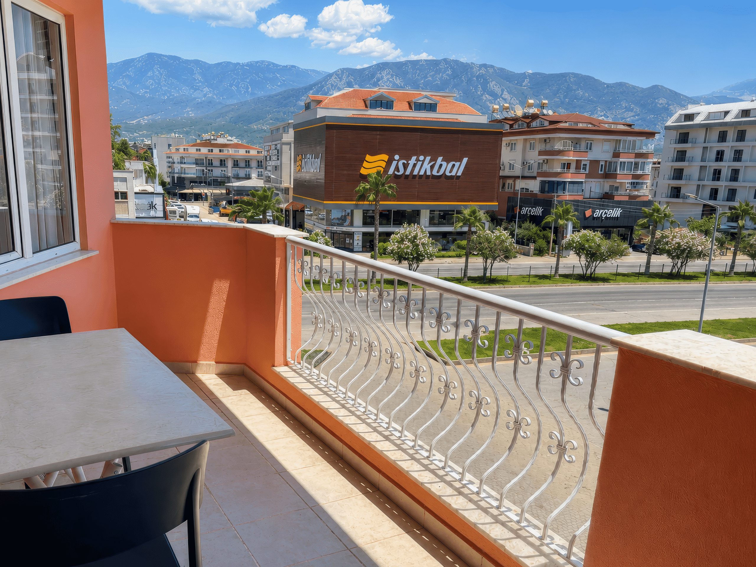 Bella Rose Apart Hotel Alanya dağ manzaralı balkon