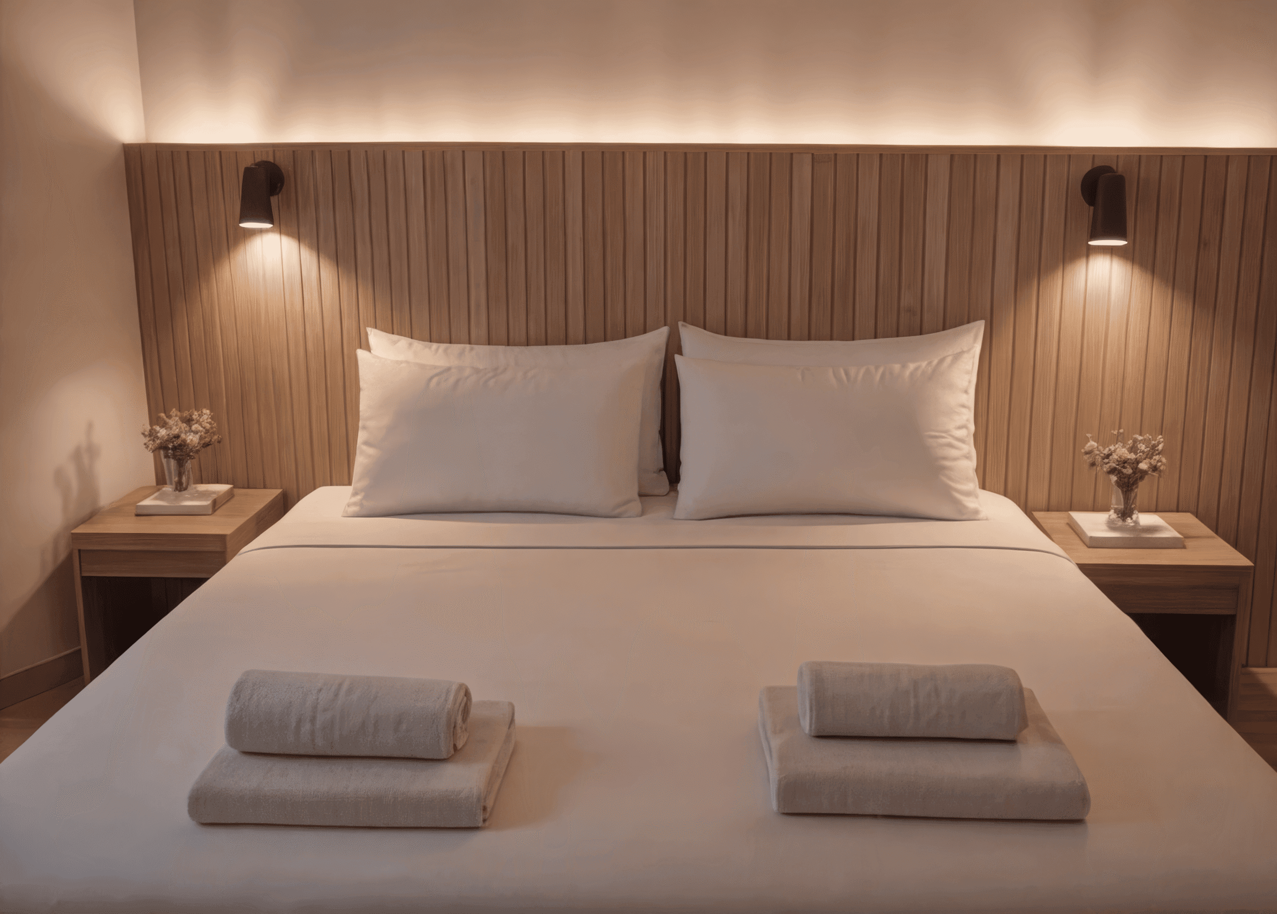 Bella Rose Apart Hotel havuz manzaralı daire yatak odası